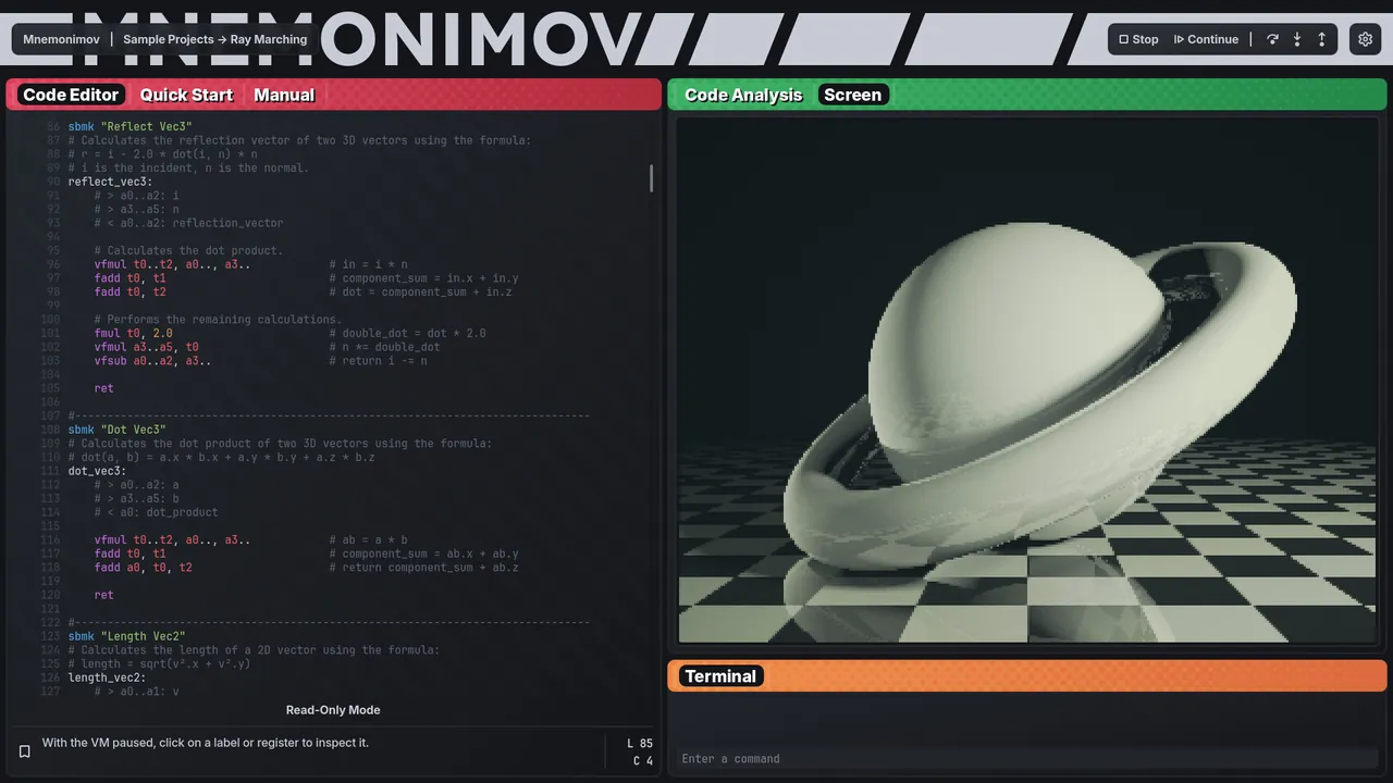 Mnemonimov — escena de la historia