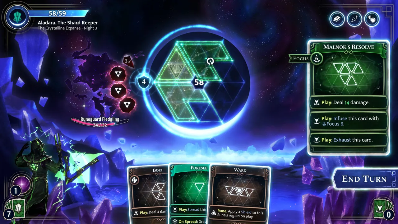 Moonsigil Atlas — combate en juego