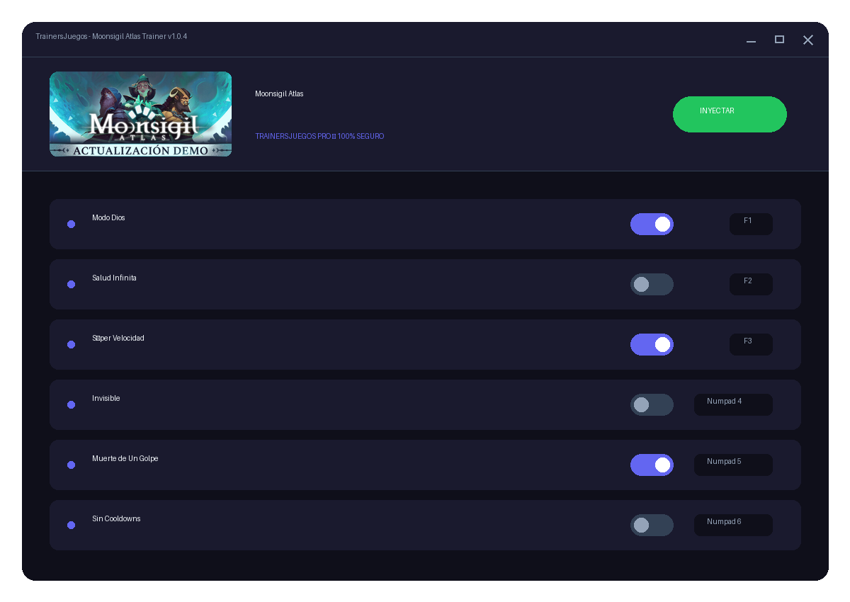 Moonsigil Atlas — combate en juego