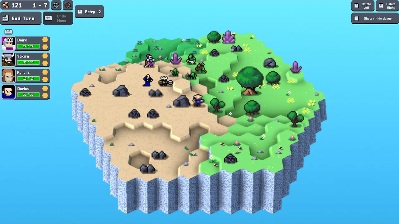 Mystical Tactics — combate en juego