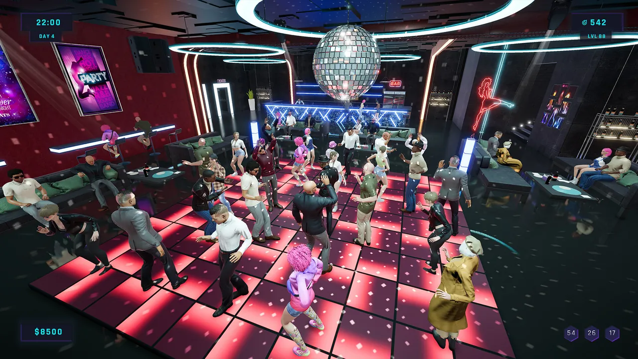 Night Club Simulator: Party King — vista del entorno