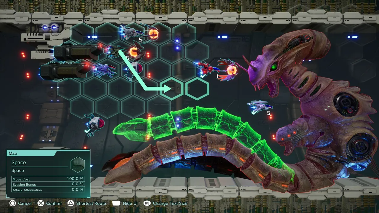 R-Type Tactics I • II Cosmos — vista del entorno