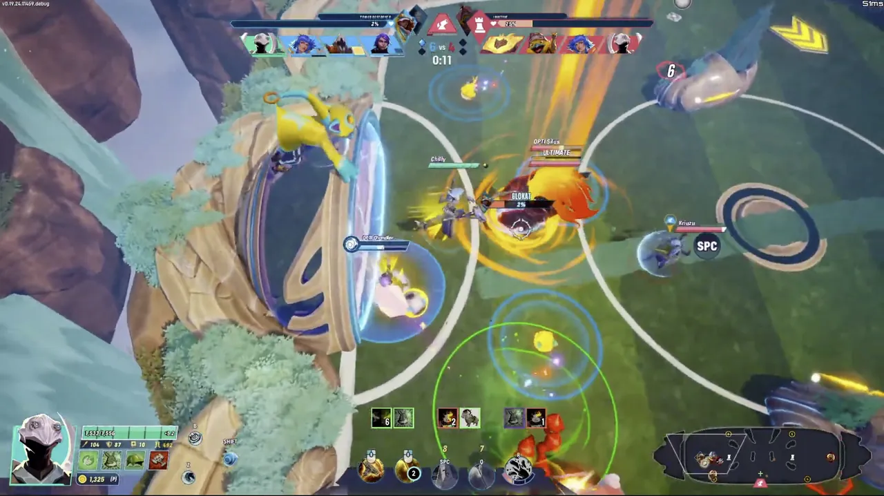 Sparkball — combate en juego