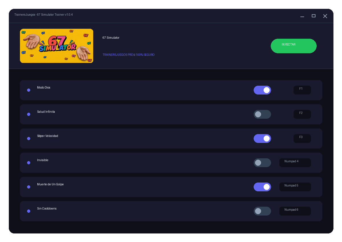 67 Simulator — exploración