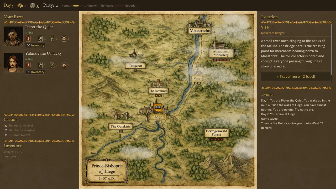 Beggar's Road — exploración