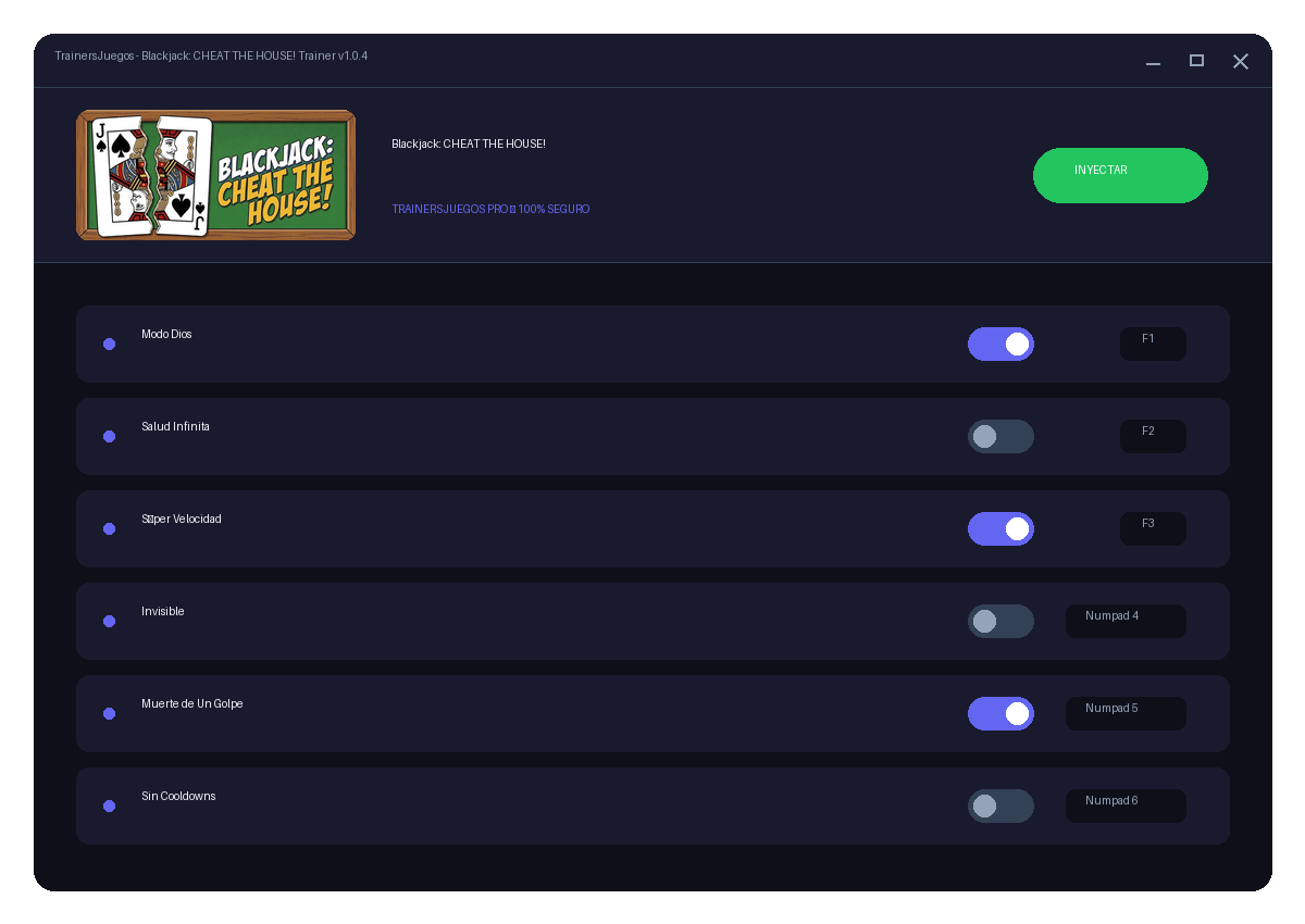 Blackjack: CHEAT THE HOUSE! — vista del entorno