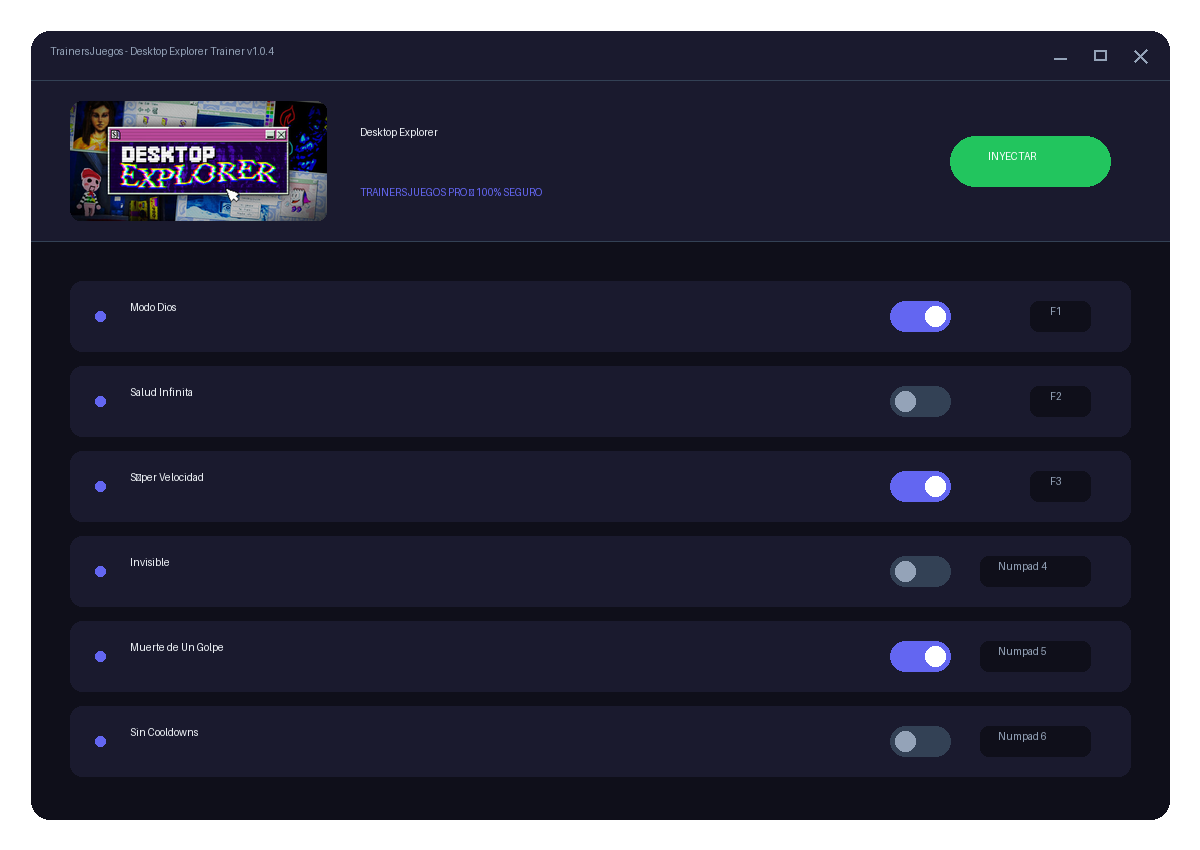 Desktop Explorer — vista del entorno