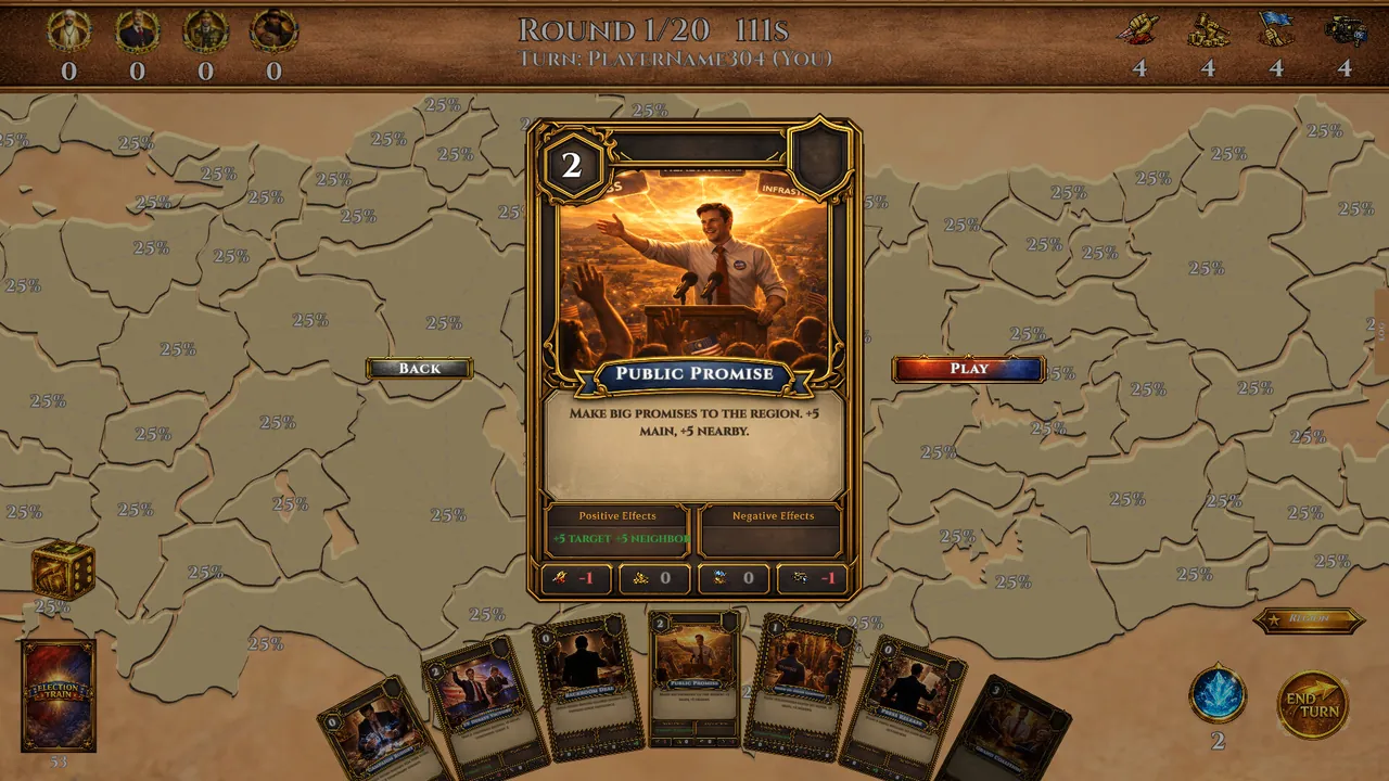 Election Train — combate en juego