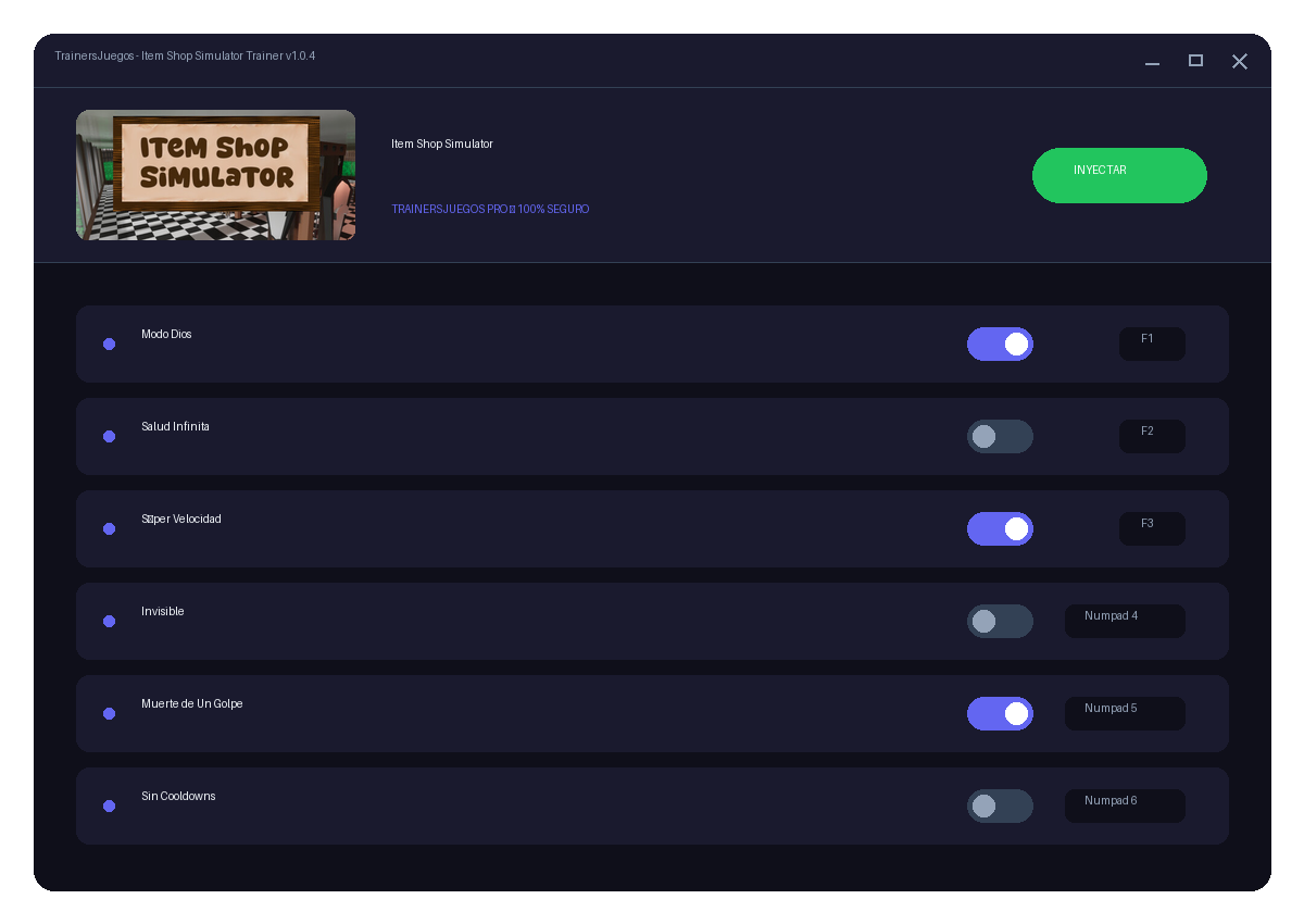 Item Shop Simulator — combate en juego