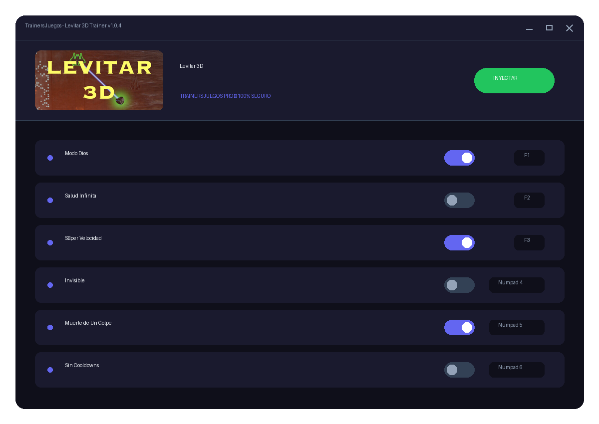 Levitar 3D — vista del entorno