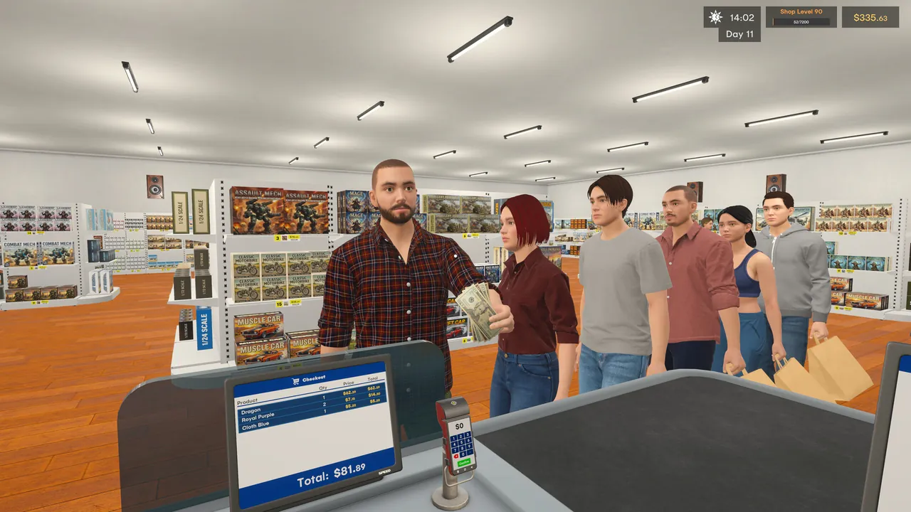Model Kit Shop Simulator: Prologue — vista del entorno
