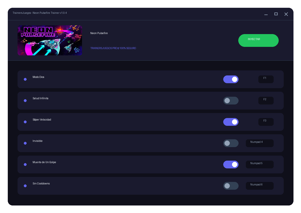 Neon Pulsefire — vista del entorno