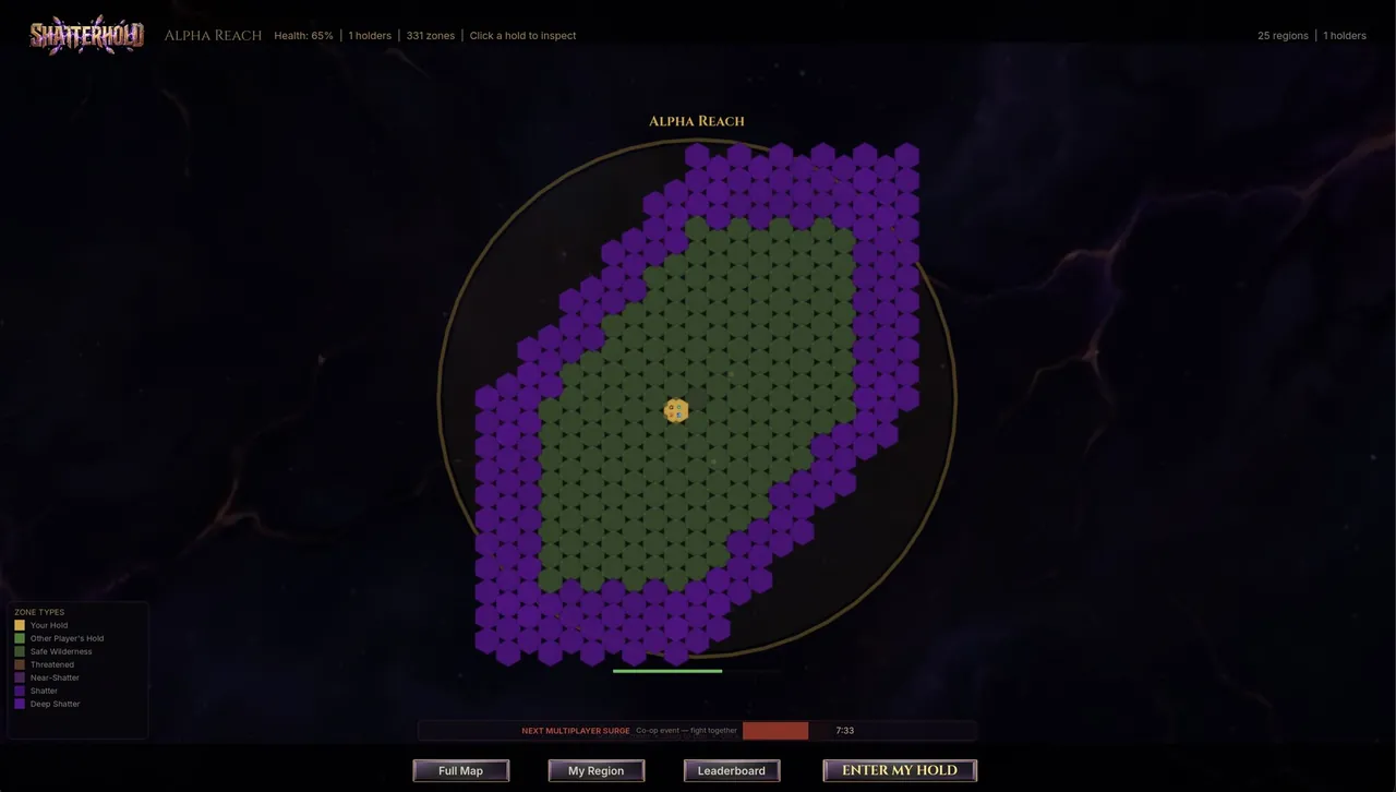 Shatterhold — combate en juego