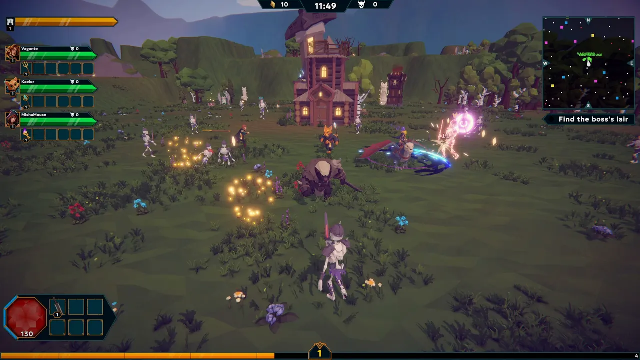 Sineus Arena Survivors — combate en juego