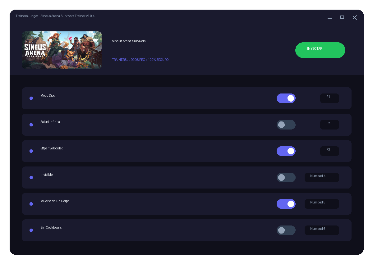 Sineus Arena Survivors — jugabilidad