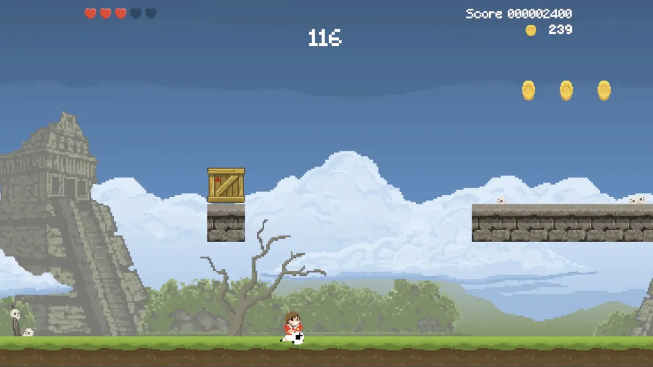 Soccerboy vs Aliens — vista del entorno