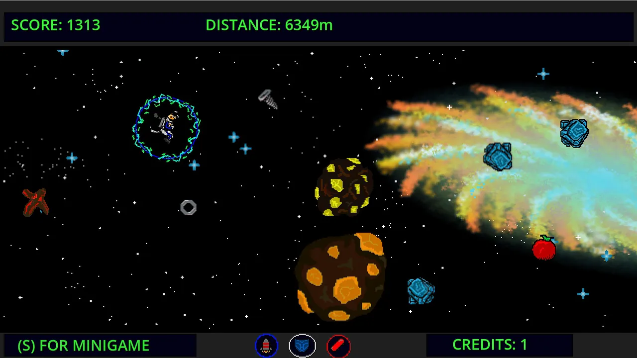 Space Cat Arcade Adventure — exploración