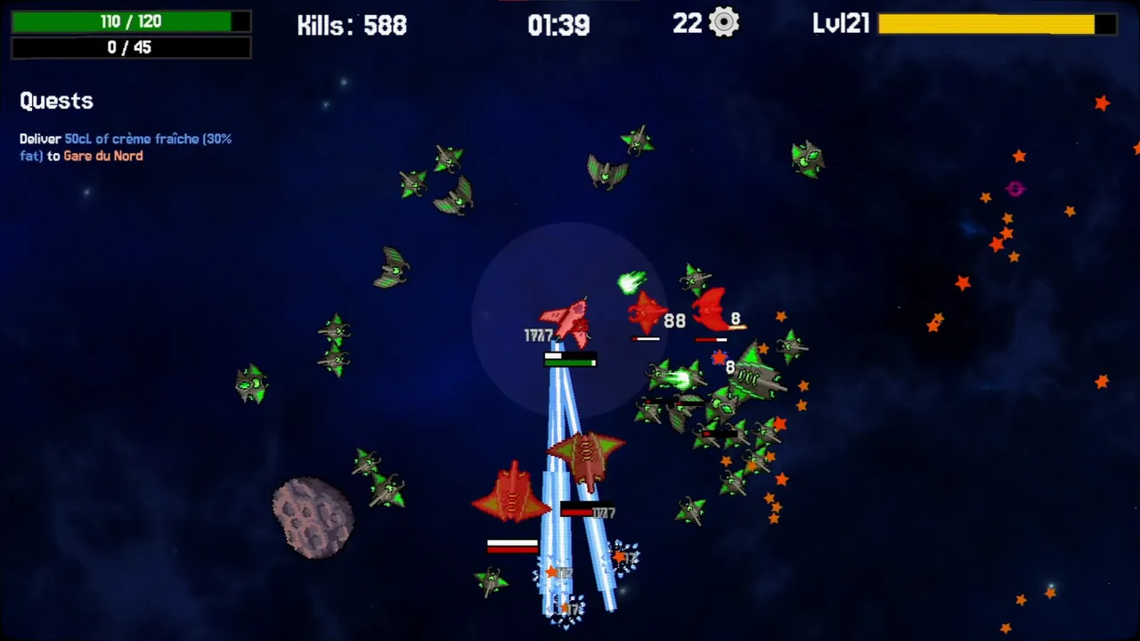 Space Pew Pew — vista del entorno