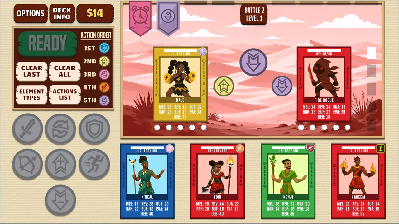 Taktari — combate en juego