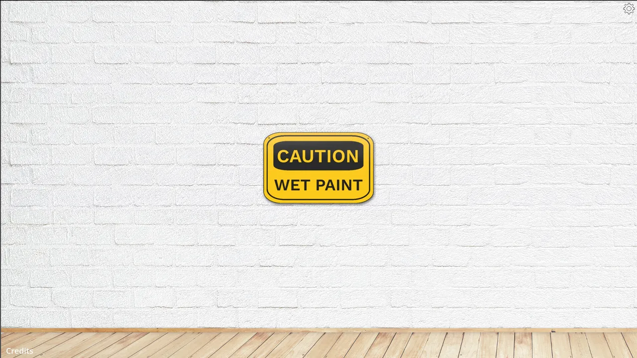 CAUTION WET PAINT — vista del entorno