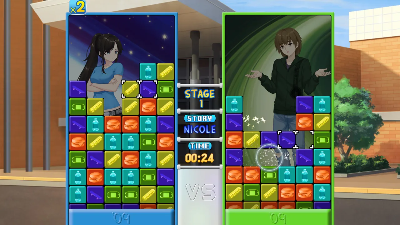 Class of '09: Puzzle Showdown — combate en juego