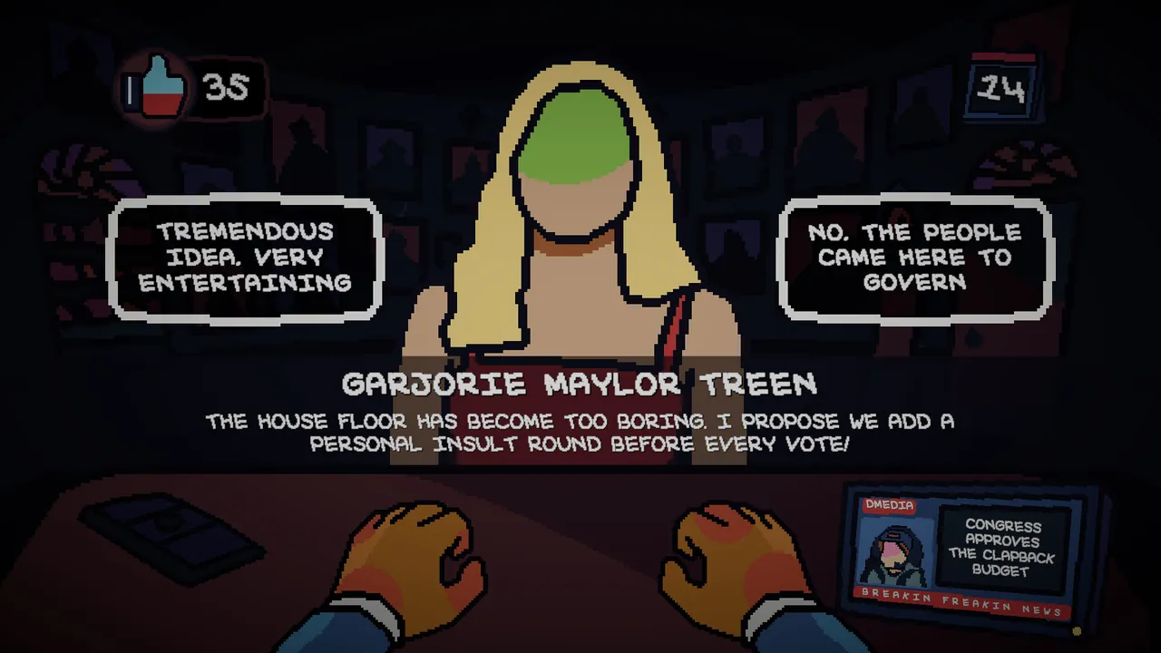 DRUMP SIMULATOR — jugabilidad