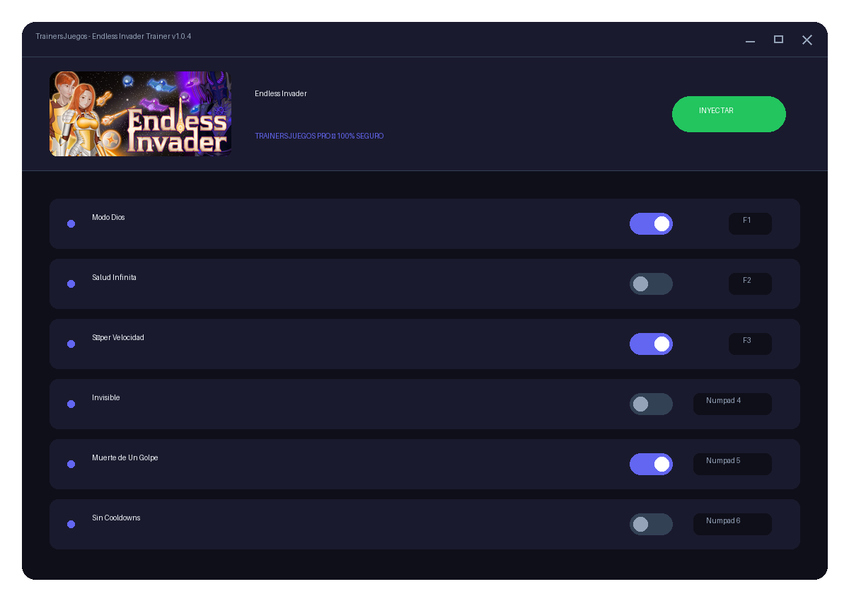 Endless Invader — vista del entorno