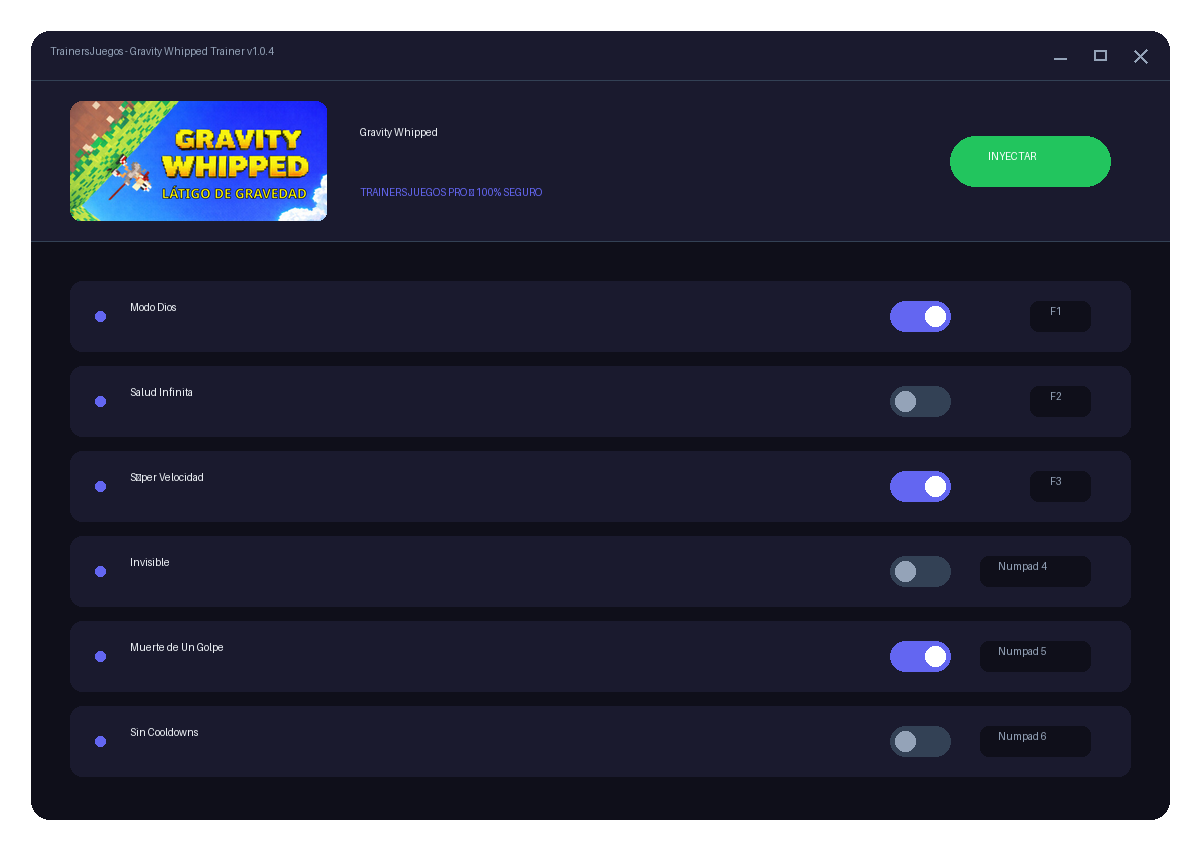 Gravity Whipped — vista del entorno