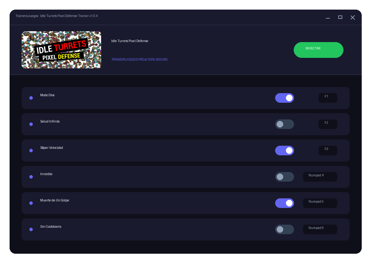 Idle Turrets Pixel Defense — combate en juego