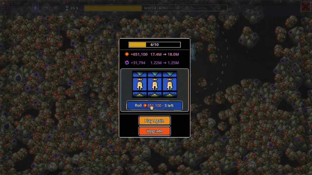 Mine to Cosmos — combate en juego