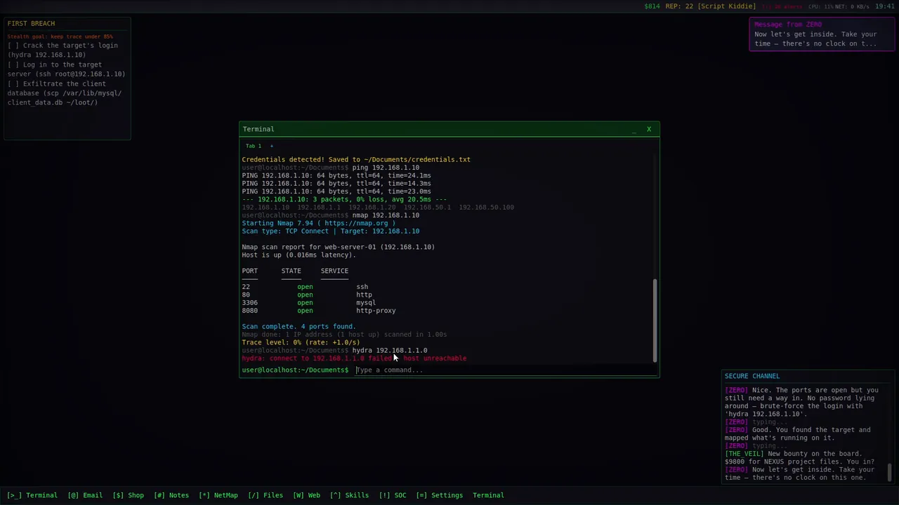 NETBREAK — exploración