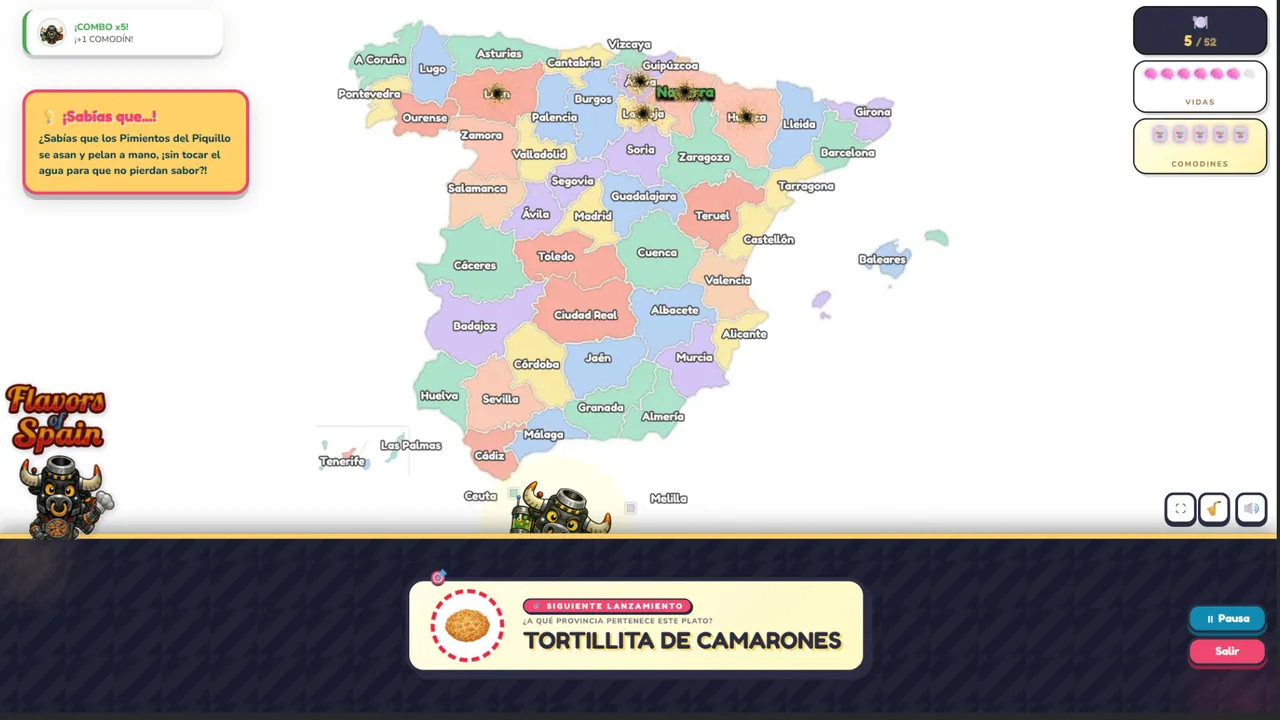 Sabores de España — jugabilidad